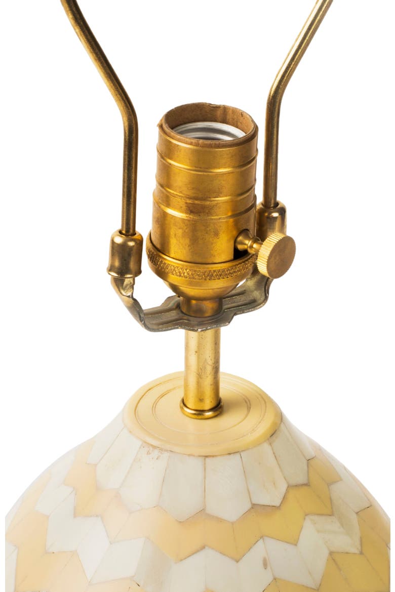 Ivory Herringbone Table Lamp, Alternate, color, Beige