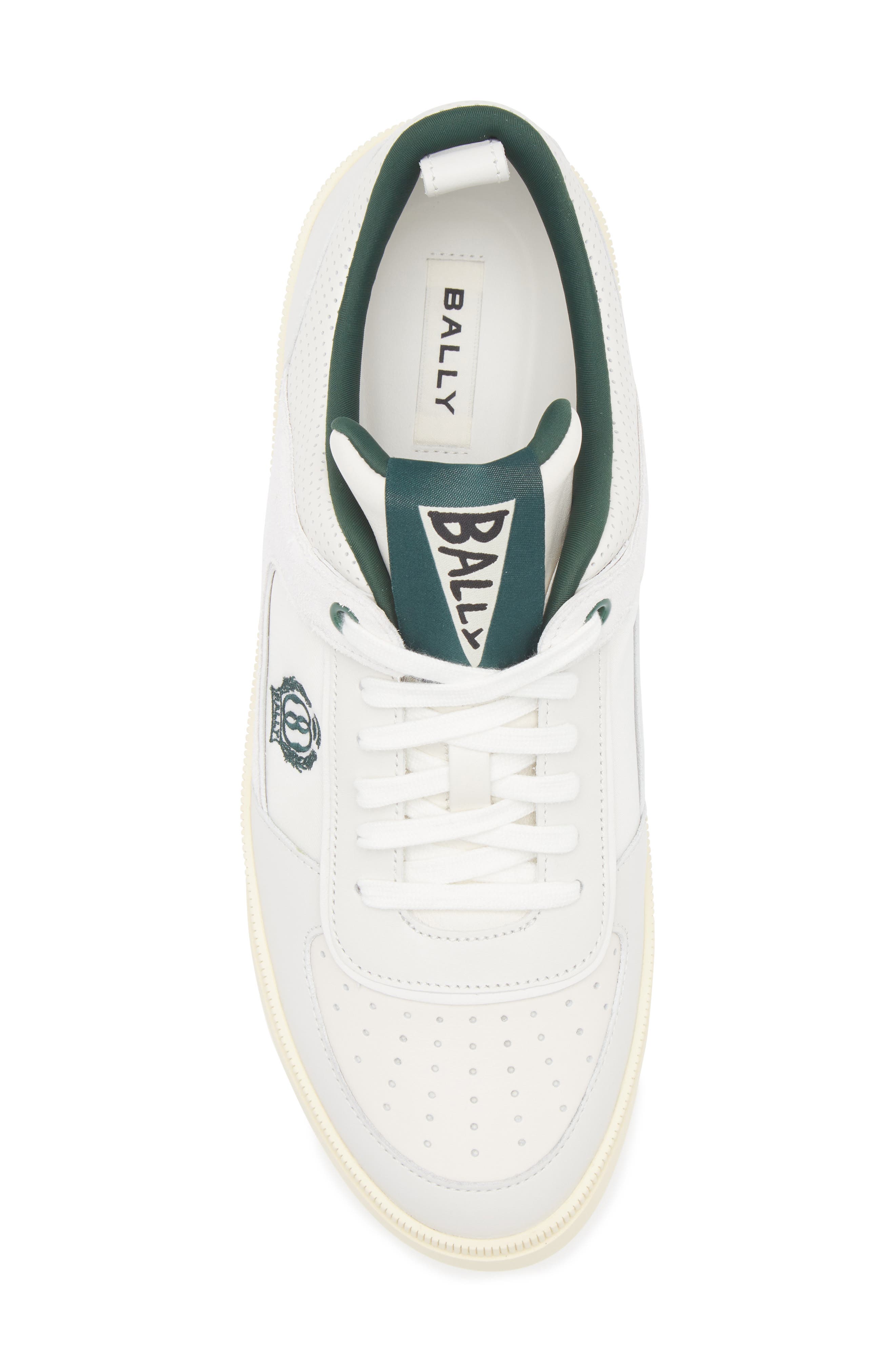 Bally Riweira Low Top Sneaker, Alternate, color, White/ Kelly Green