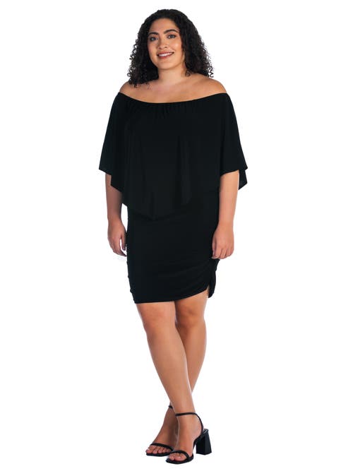 24seven Comfort Apparel Plus Size Bodycon Mini Dress In Black