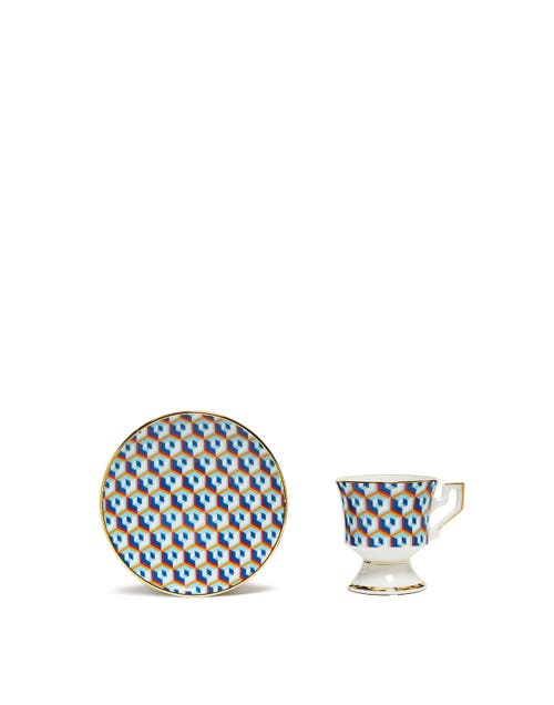 La Doublej Espresso Cup Set Of 6 Cubi Mix In Cubi Mix