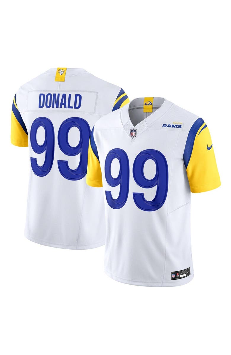 Nike Men's Nike Aaron Donald White Los Angeles Rams Vapor F.U.S.E. Limited Jersey, Main, color,