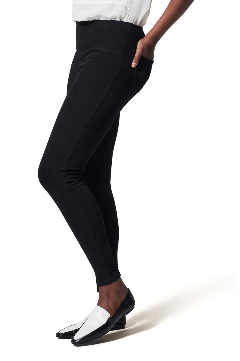 Jean-ish Leggings, Alternate, color, BLACK
