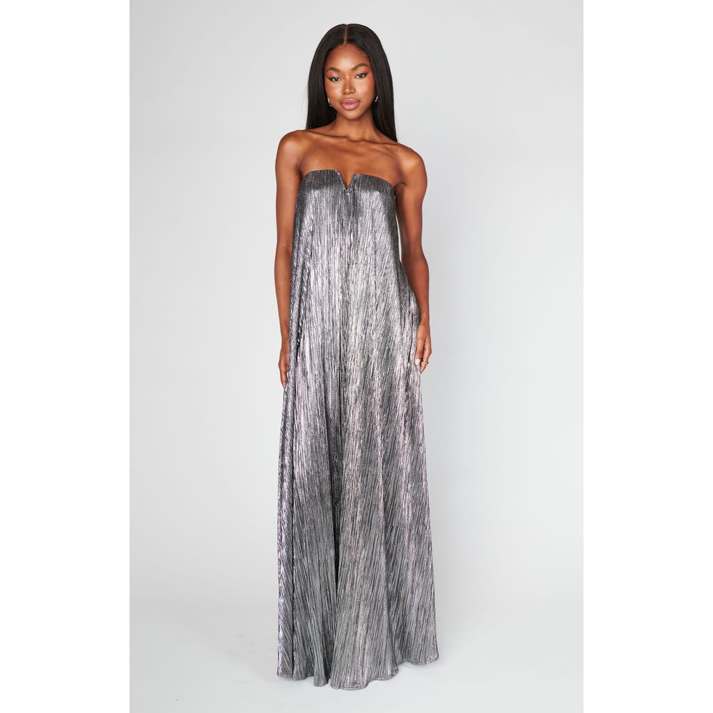 Show Me Your Mumu Athena Maxi Dress In Gray