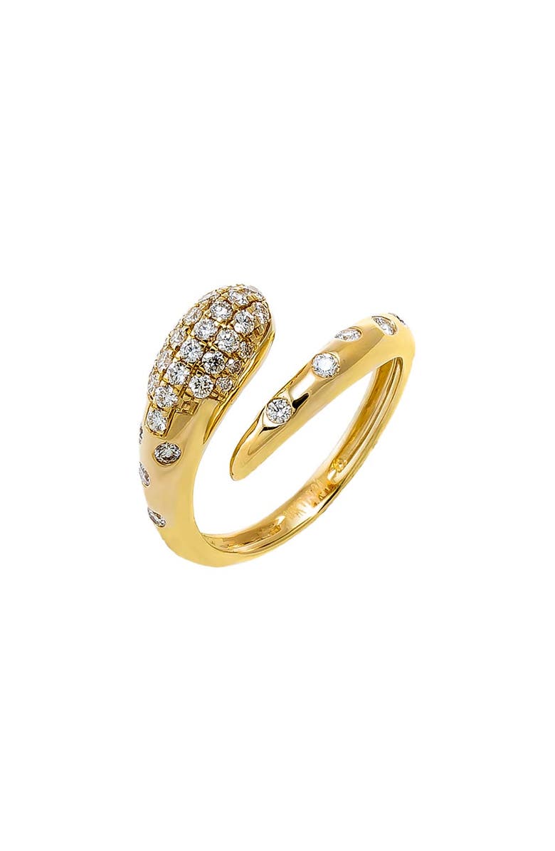 BY ADINA EDEN Pave Diamond Snake Wrap Ring 14K, Main, color, 14K Gold