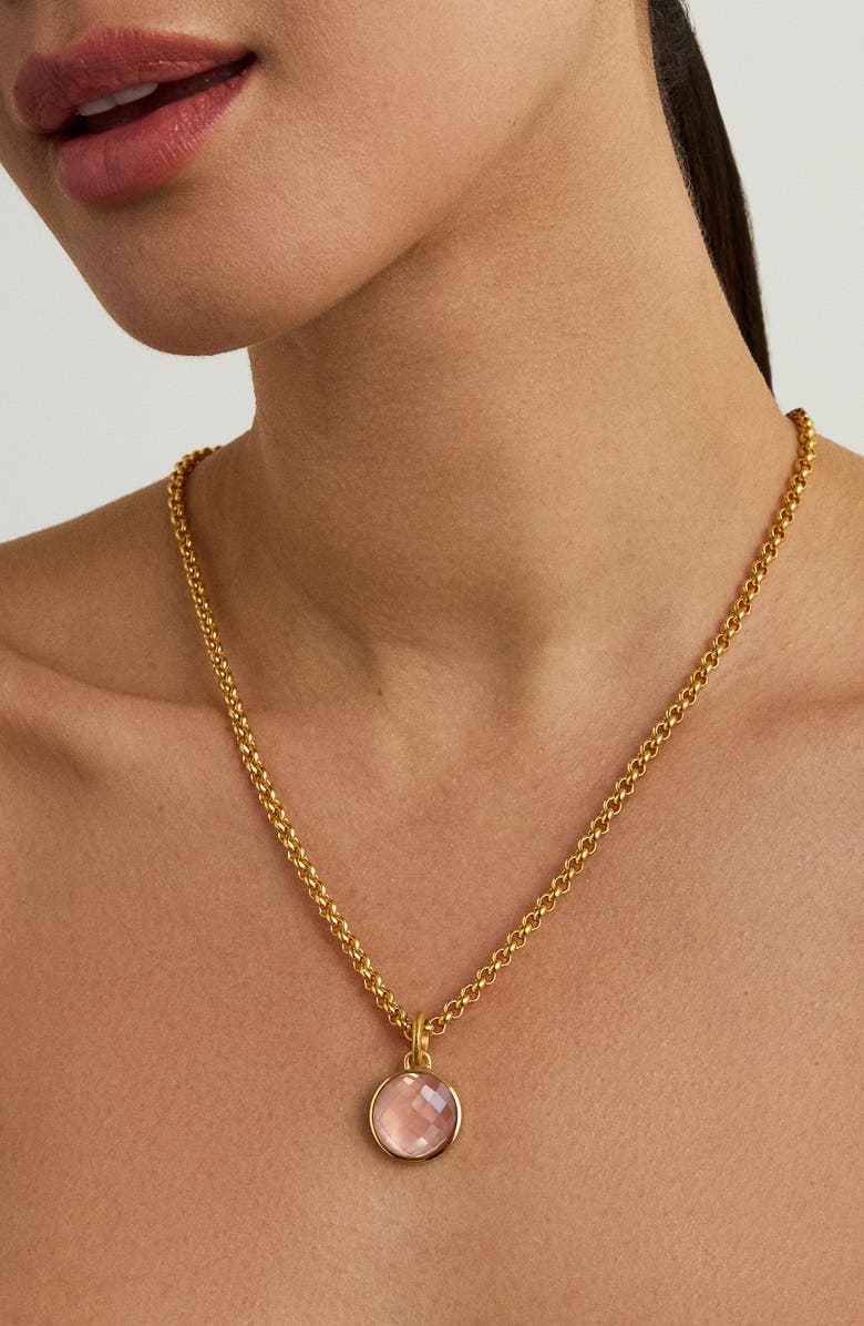 Dean Davidson Signature Morganite Doublet Pendant Necklace, Alternate, color, Gold/ Morganite