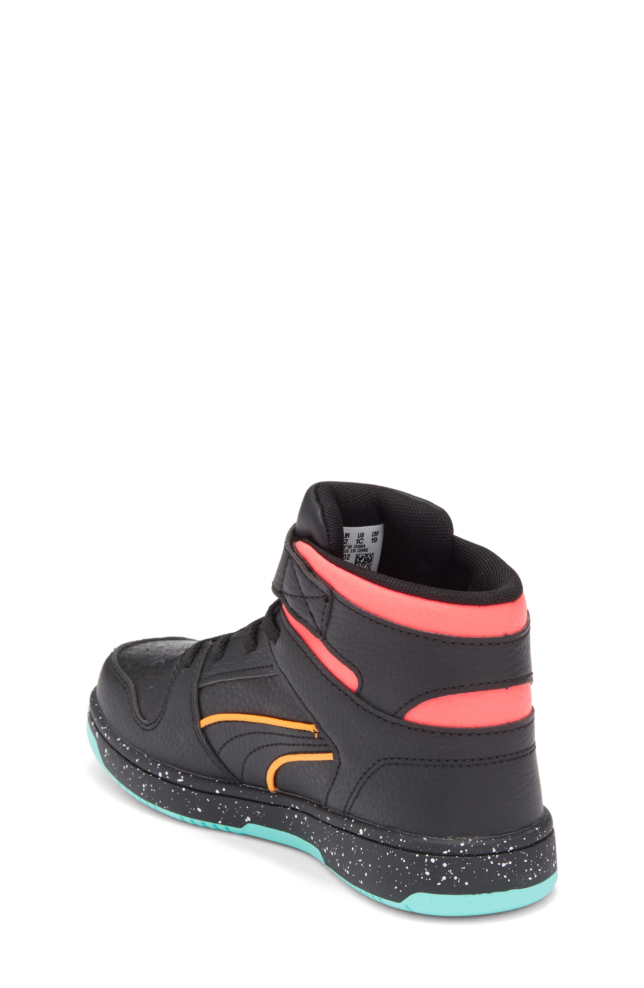 PUMA Kids' Rebound Layup High Top Sneaker, Alternate, color, Puma Black/ Rickie