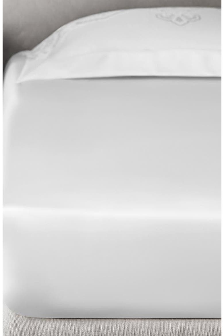 Anassa Fitted sheet, Alternate, color, White