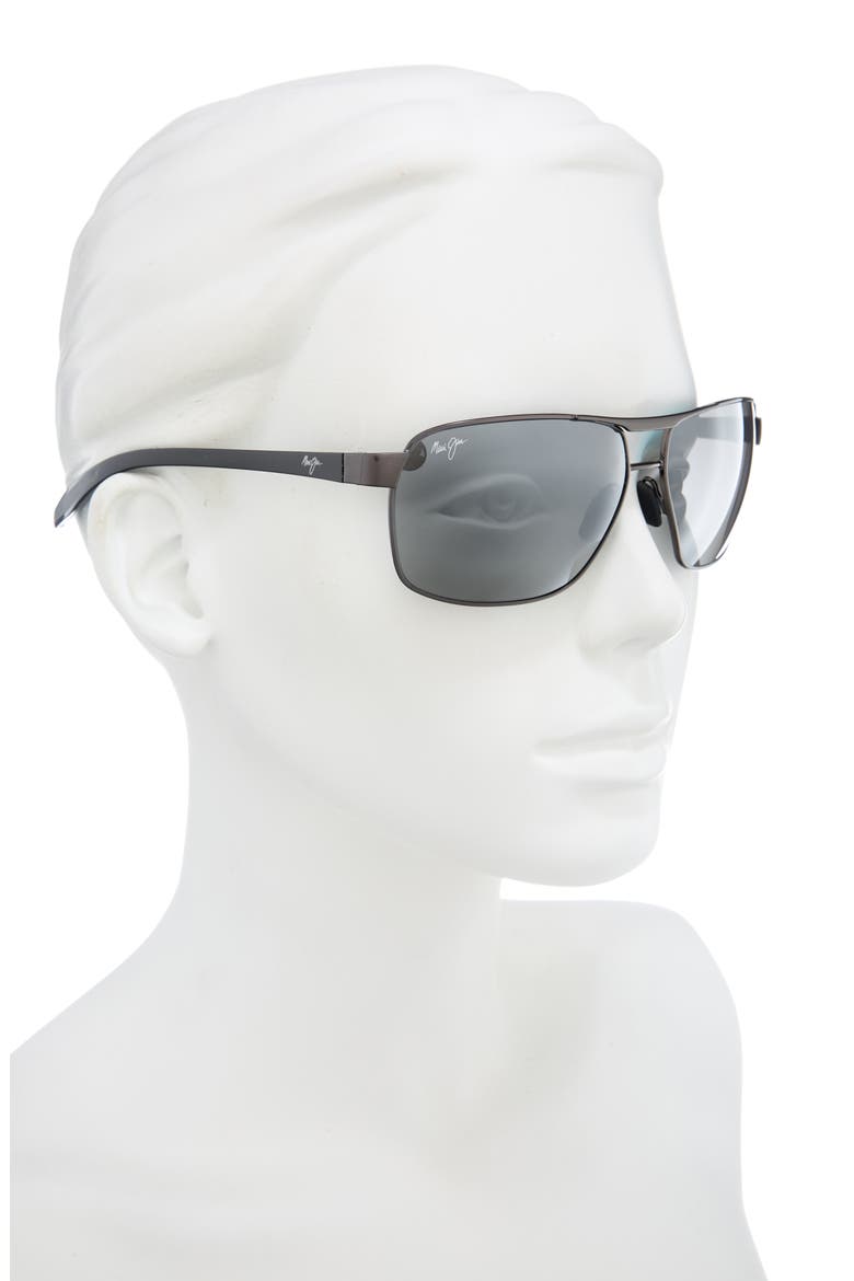 The Bird 61.5mm Polarized Aviator Sunglasses, Alternate, color, GREY GREY GREY