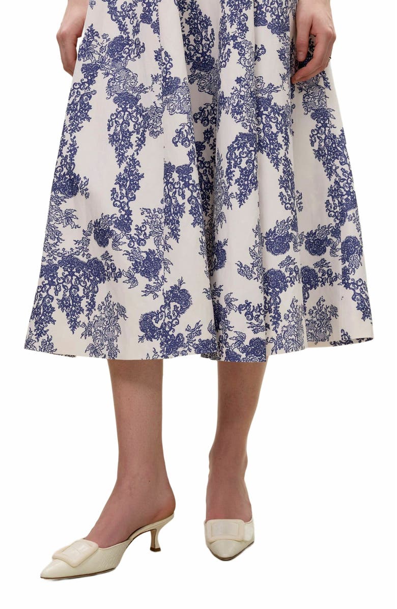 Rebecca Taylor Lena Shine Dress, Alternate, color, Ivory Toile Combo