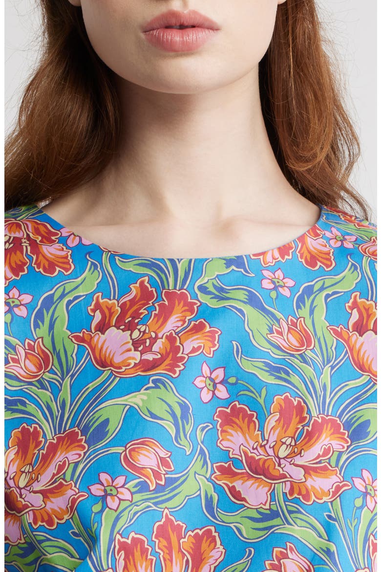 Cambrie Floral Print Sleeveless Shirt, Alternate, color, ARCHIVE TULIP LIBERTY PRINT