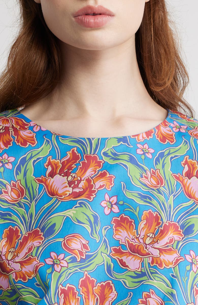 LOVE THE LABEL Cambrie Floral Print Sleeveless Shirt, Alternate, color, Archive Tulip Liberty Print