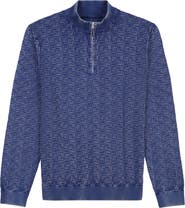 Robert Graham Aubin Basketweave Quarter Zip Sweater