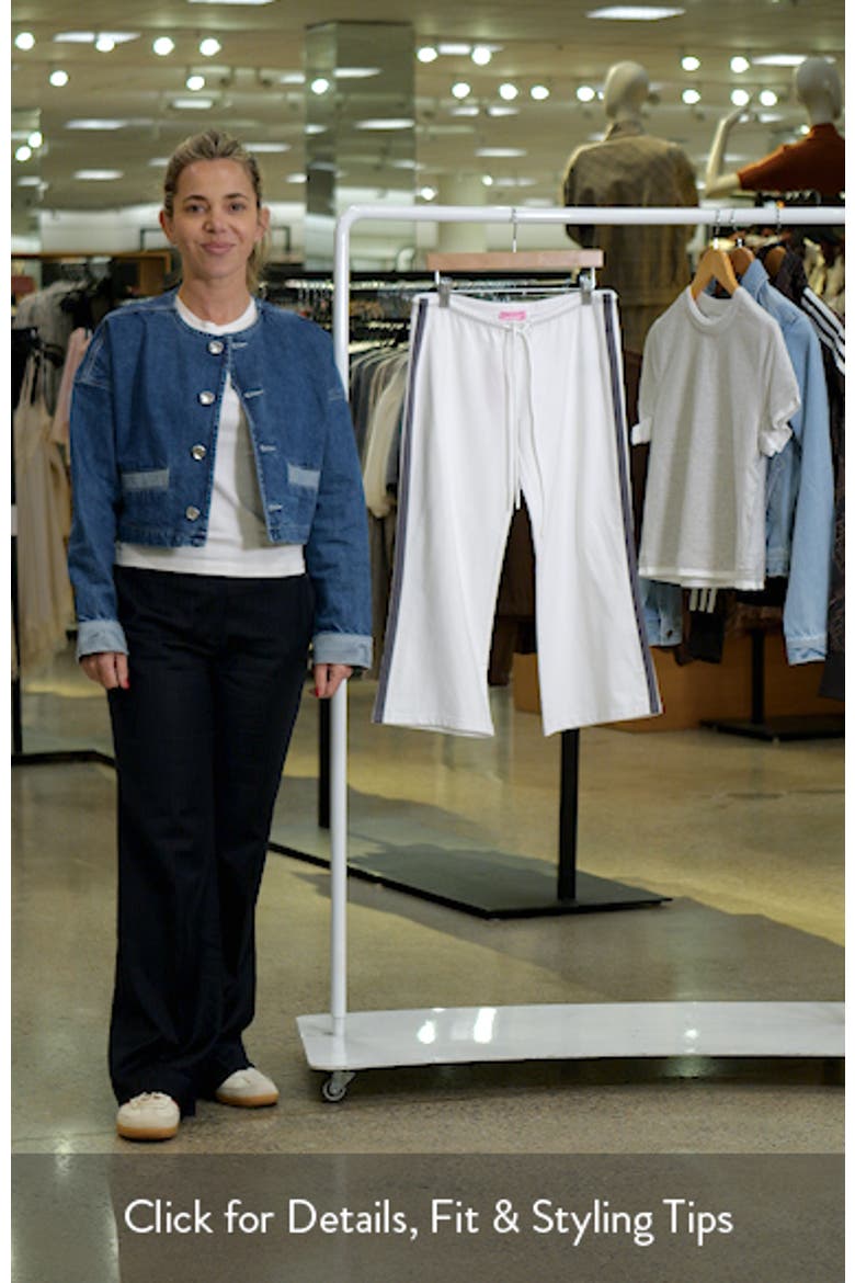 Milene Side Stripe Terry Drawstring Capri Pants video