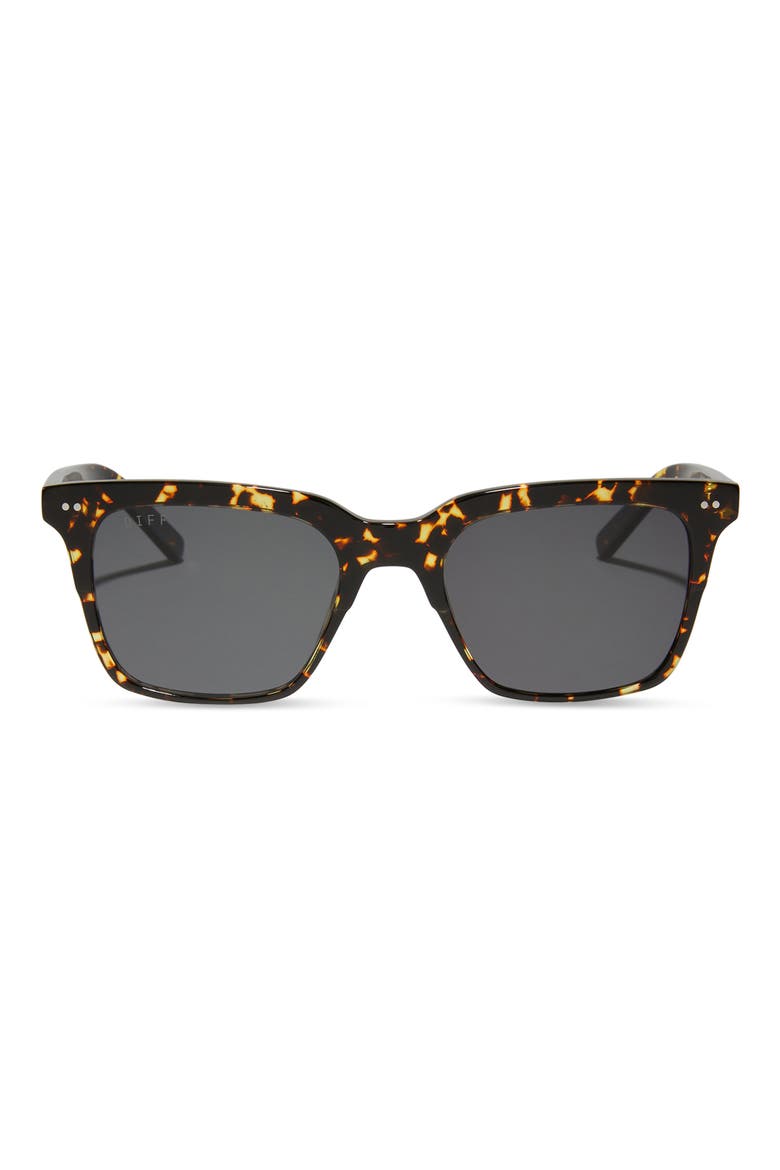 Billie 52mm Polarized Rectangular Sunglasses, Main, color, TORTOISE GREY