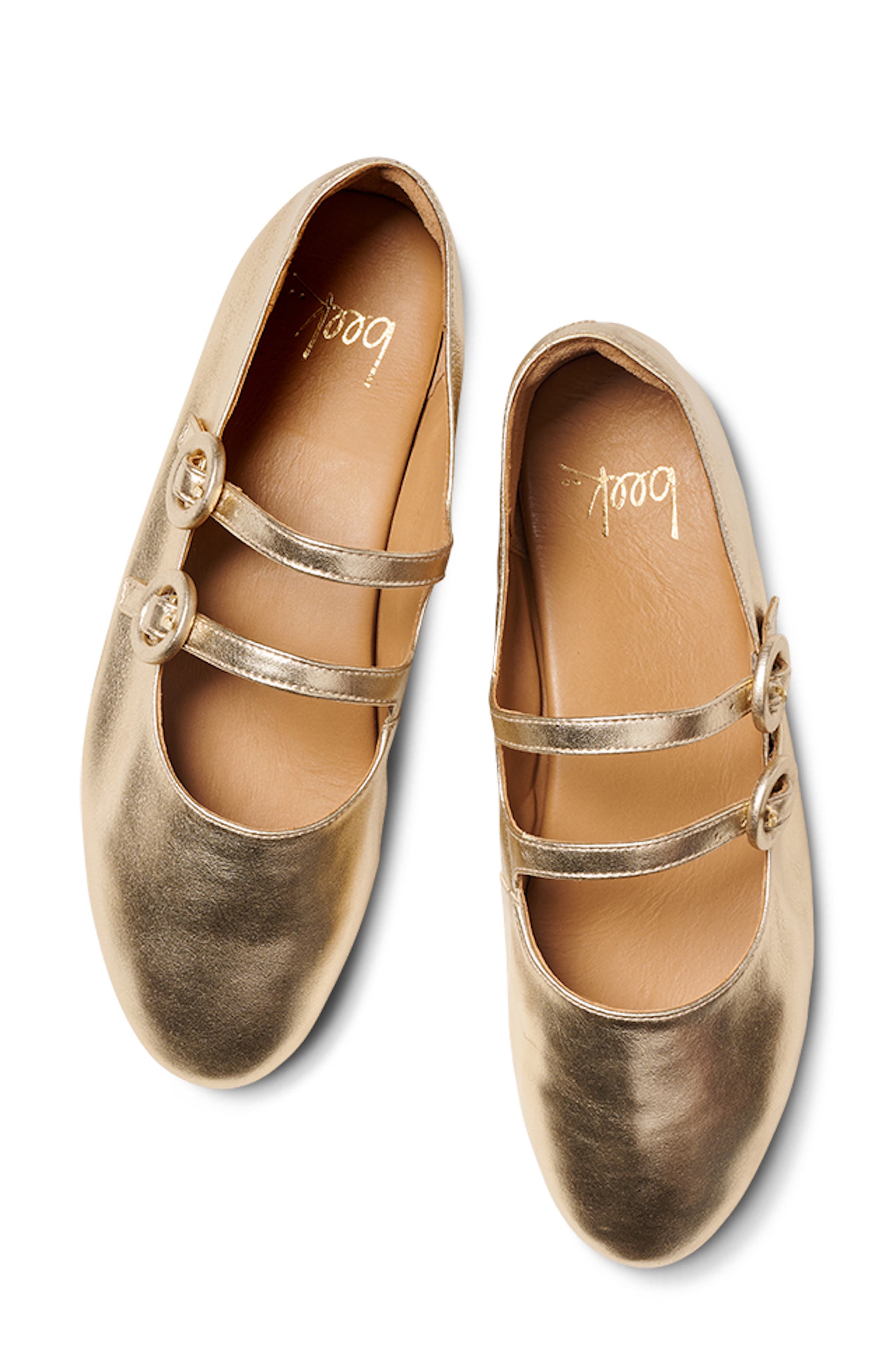 Partridge Mary Jane Flat, Alternate, color, GOLD