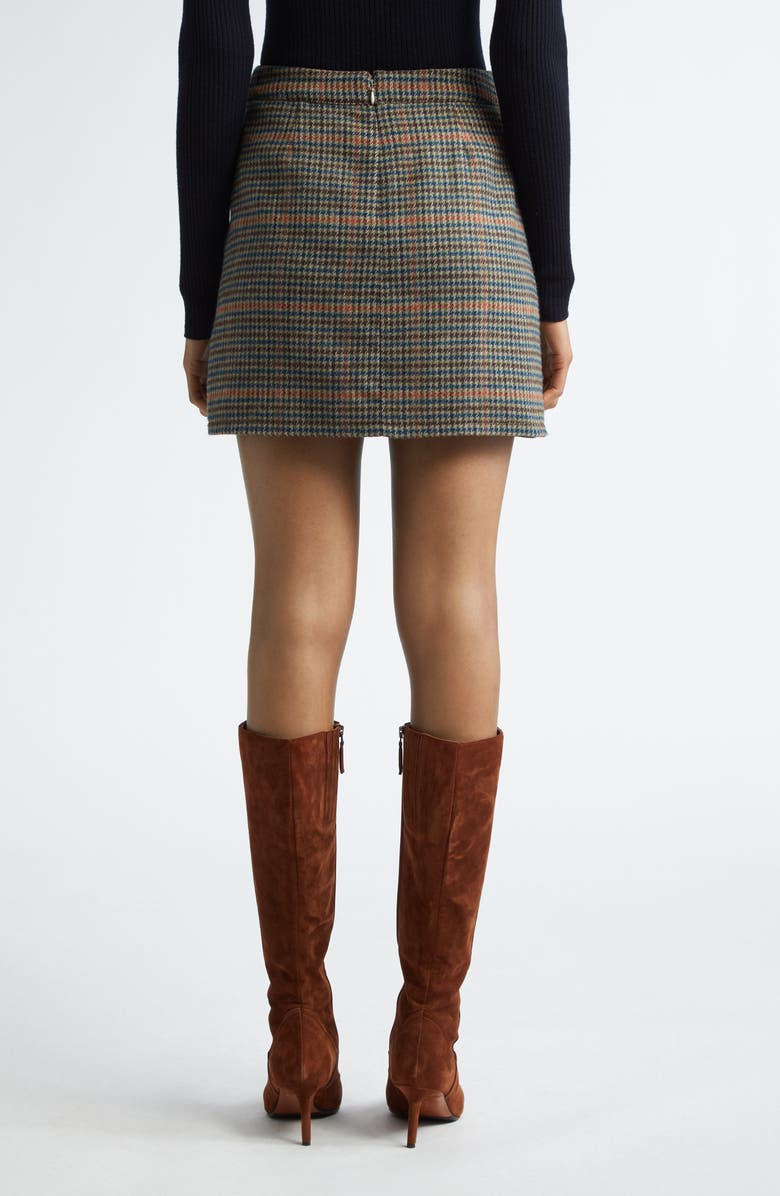 L'AGENCE Zander Plaid Button Front Miniskirt, Alternate, color,