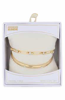NORDSTROM RACK Set of 2 Cubic Zirconia Bangle Bracelets