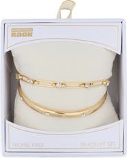 NORDSTROM RACK Set of 2 Cubic Zirconia Bangle Bracelets