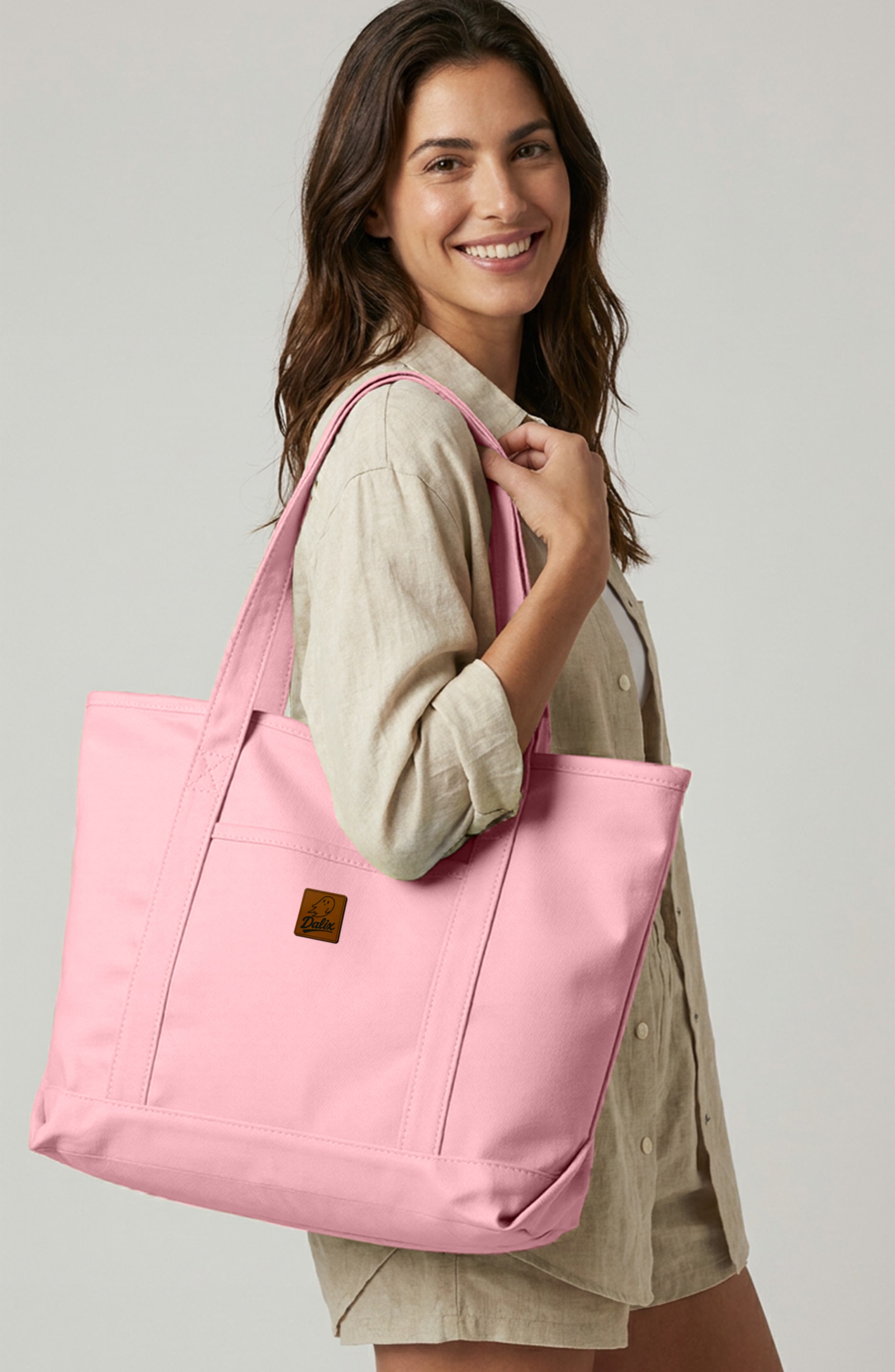 Ghost 23" Carryall Canvas Tote Bag, Alternate, color, Light Pink