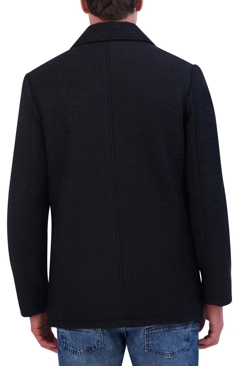 Kenneth Cole New York Bouclé Wool Blend Peacoat, Alternate, color, 