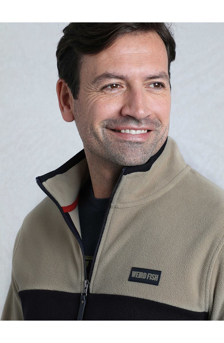 Weird Fish Tristan 1/4 Zip Microfleece, Alternate, color, Flint Stone