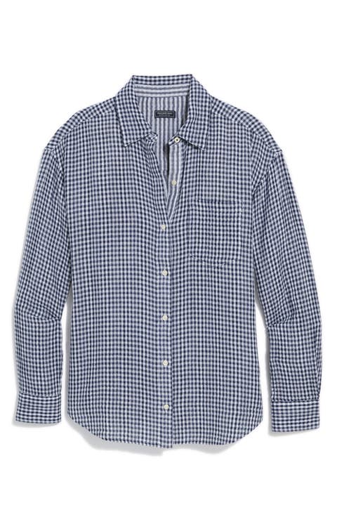 Birdie Gingham Cotton Button Down Shirt