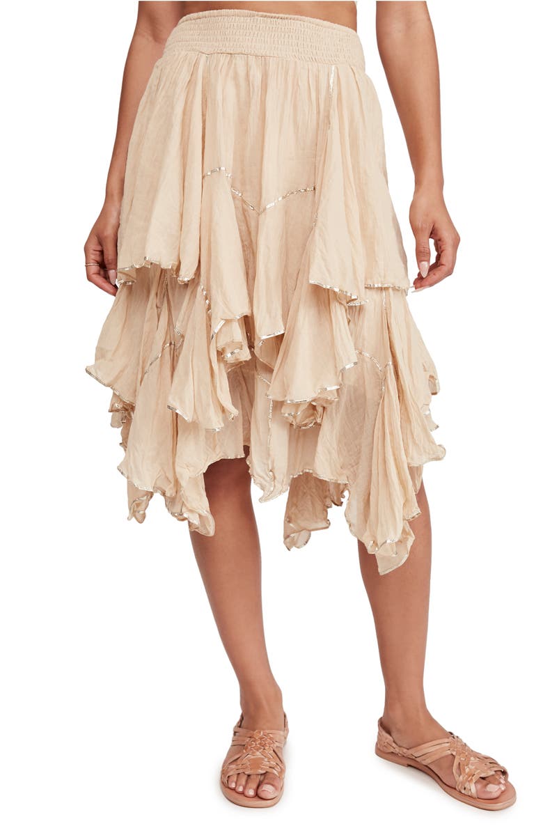 Free People Handkerchief Ruffle Skirt, Alternate, color,
