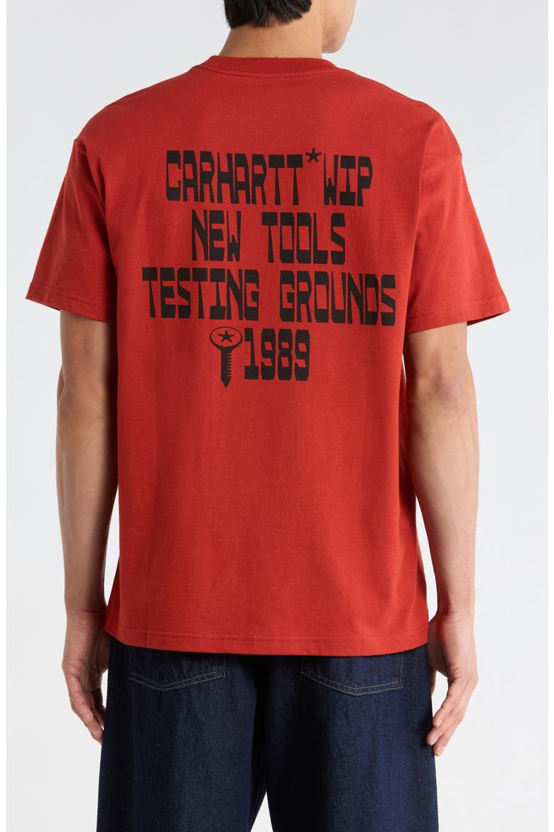 Blocks Organic Cotton Graphic T-Shirt, Alternate, color, OXIDE RED