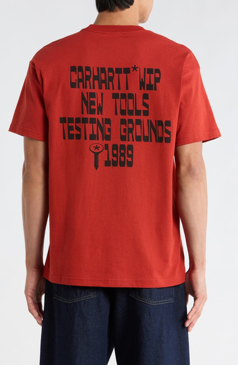 Carhartt Work In Progress Blocks Organic Cotton Graphic T-Shirt, Alternate, color, Oxide Red