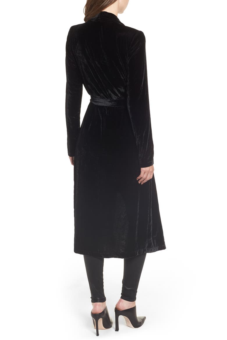 La Roux Belted Duster, Alternate, color, BLACK VELVET