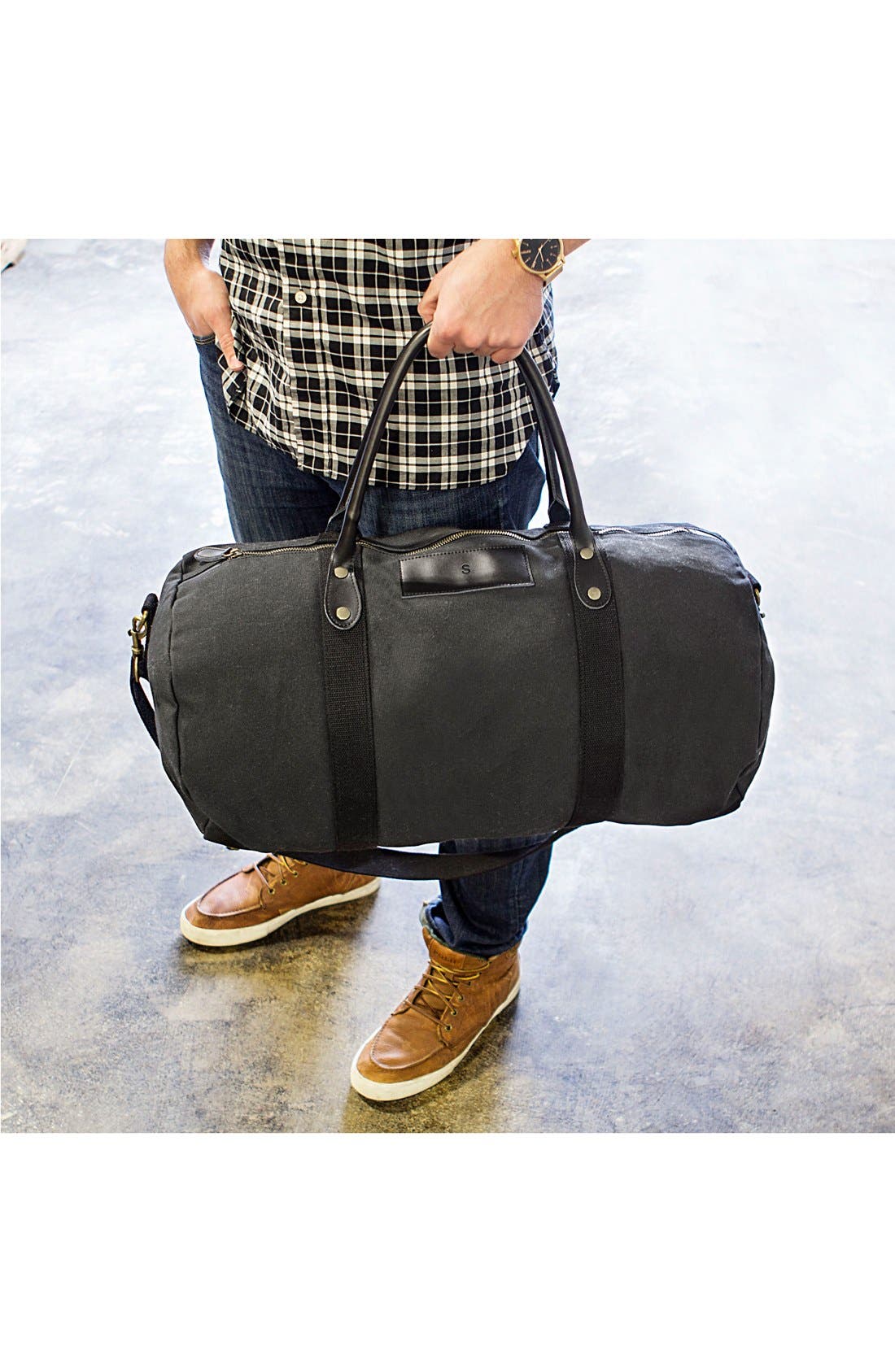 Cathy's Concepts Cathys Concepts Monogram Duffle Bag, Alternate, color, 