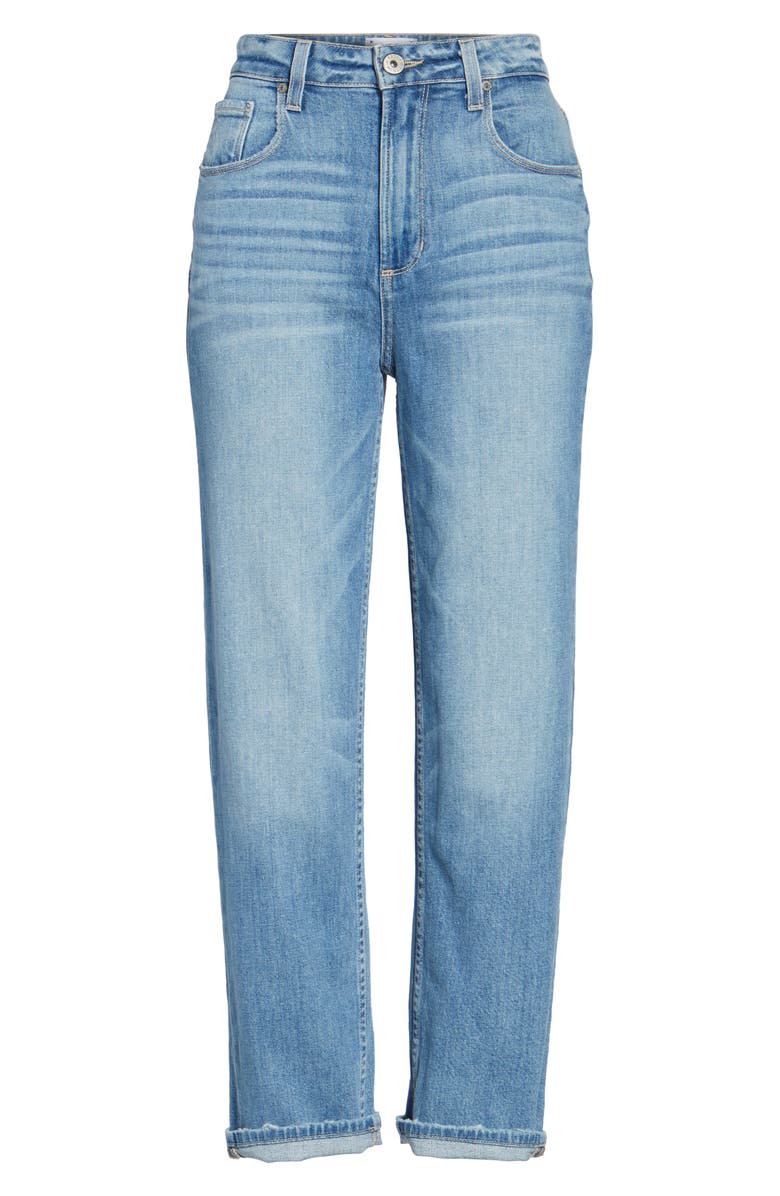 PAIGE Sarah High Waist Crop Straight Leg Jeans, Alternate, color,