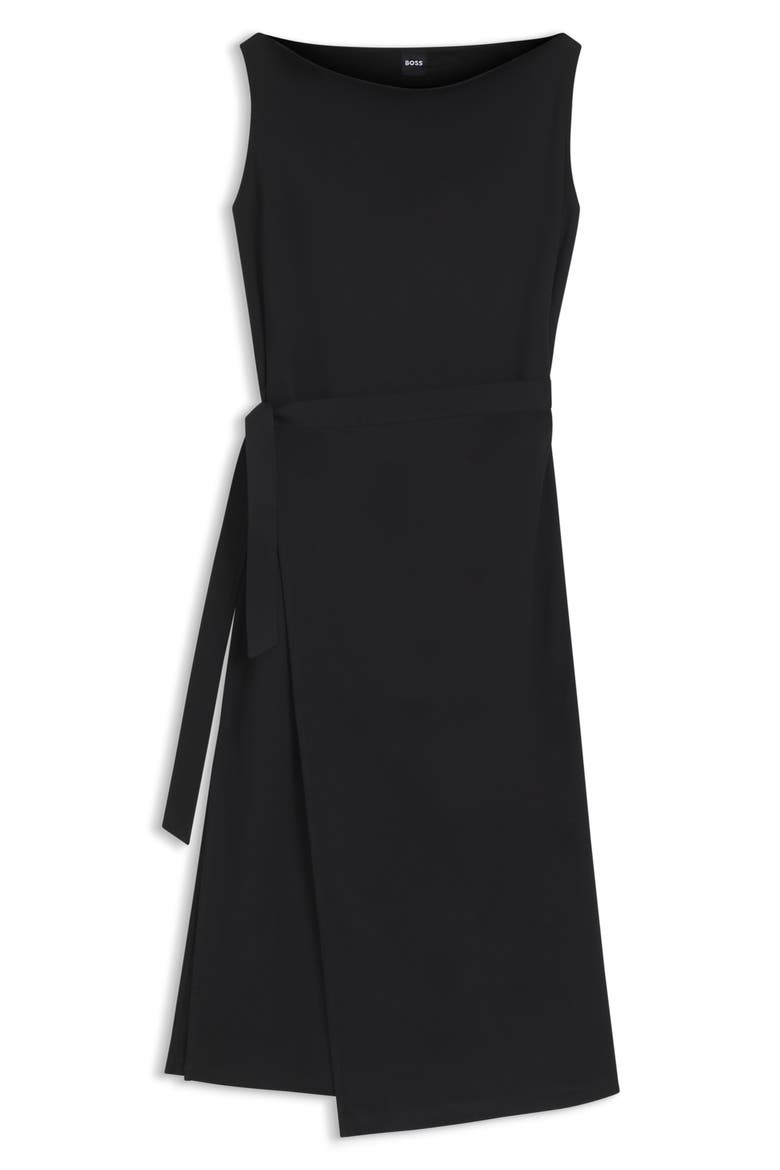 Emiaky Sleeveless Midi Dress, Alternate, color, BLACK