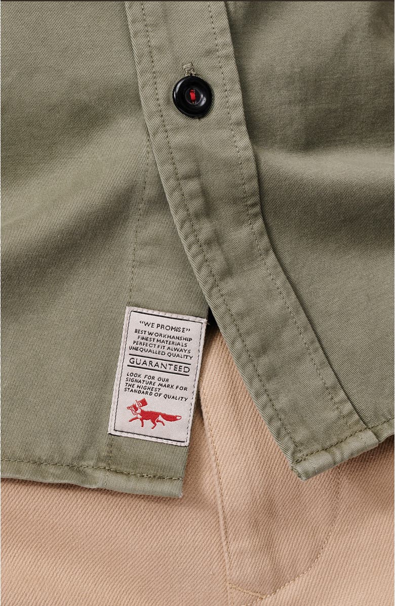 Aubin Cole Long Sleeve Twill Overshirt, Alternate, color, Pale Khaki
