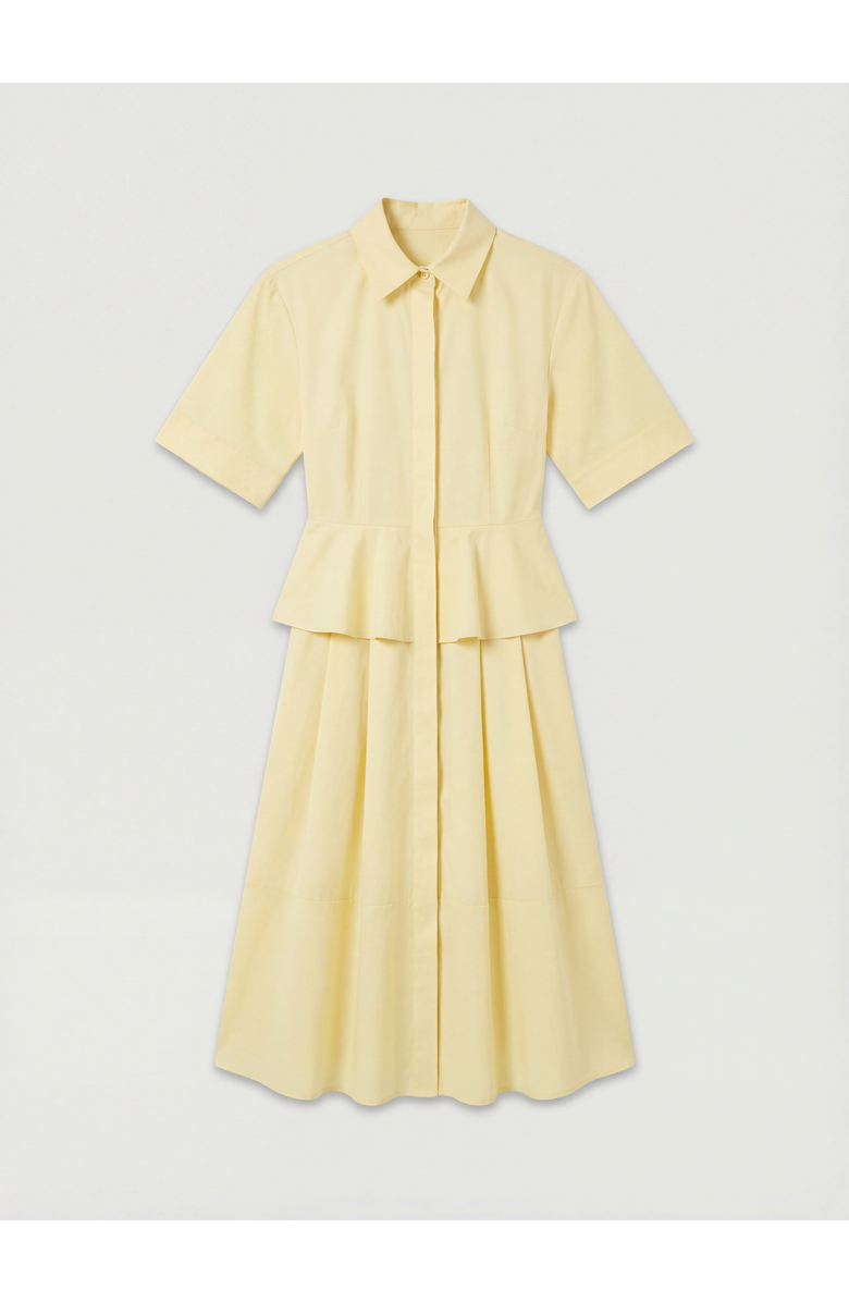 Coast Peplum Detail Belted Shirt Dress, Alternate, color, Lemon