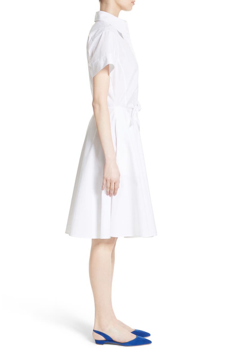 Cotton Shirtdress, Alternate, color, WHITE