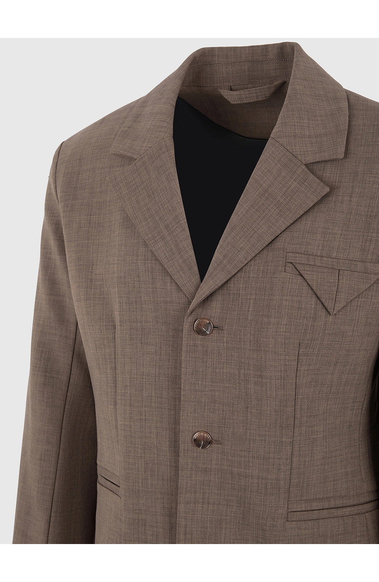 Manière De Voir Bastien Single Breasted Hatched Tailored Suit Jacket, Alternate, color, 