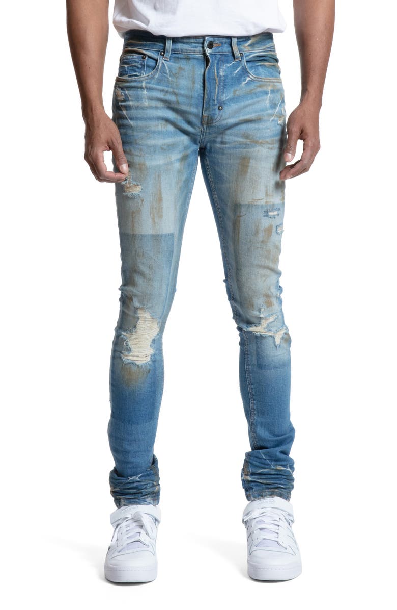 PRPS Fenella Distressed Skinny Fit Jeans, Main, color, 