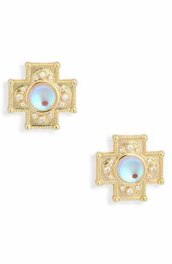 Moonstone Chamber Stud Earrings