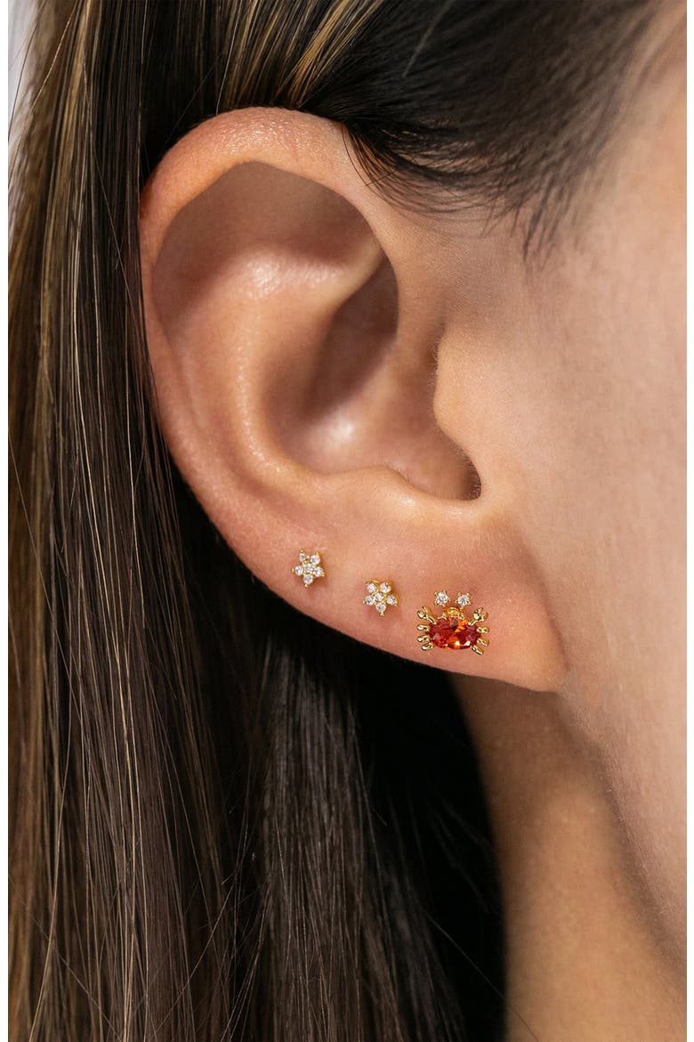 Cutie Crab Stud Earrings, Alternate, color, GOLD