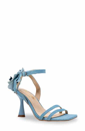 CHASE AND CHLOE Iridessa Fray Rosette Sandal