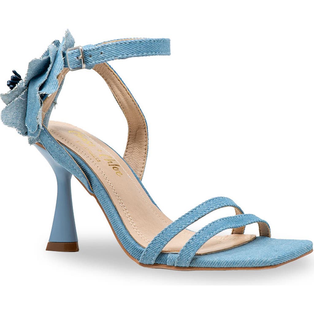 Chase & Chloe Chase And Chloe Iridessa Fray Rosette Sandal