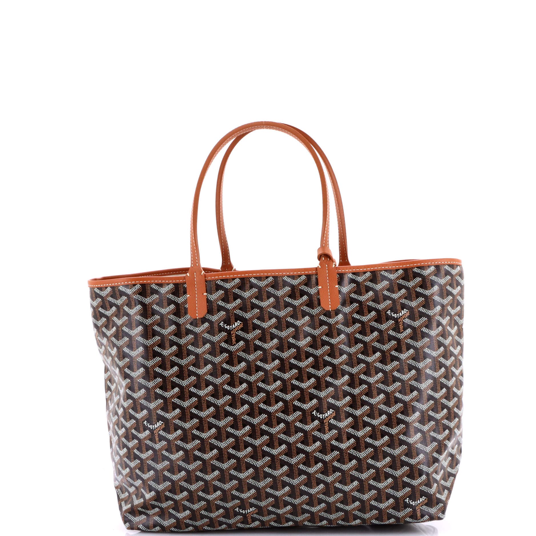 Pre-Owned Goyard Saint Louis Tote Coated Canvas XXL, Alternate, color, Brown