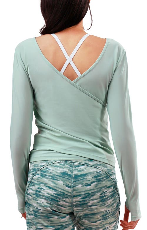 Uv Skinz Ls Reverse Neck Sun & Swim Shirt In Green