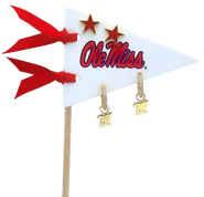Color Shout University Of Mississippi Pennant Pair Earring Set