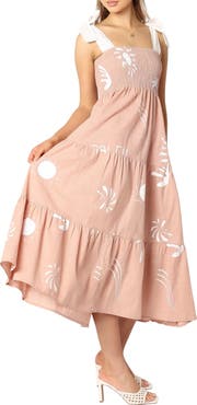 Petal & Pup Sarelle Smocked Midi Dress