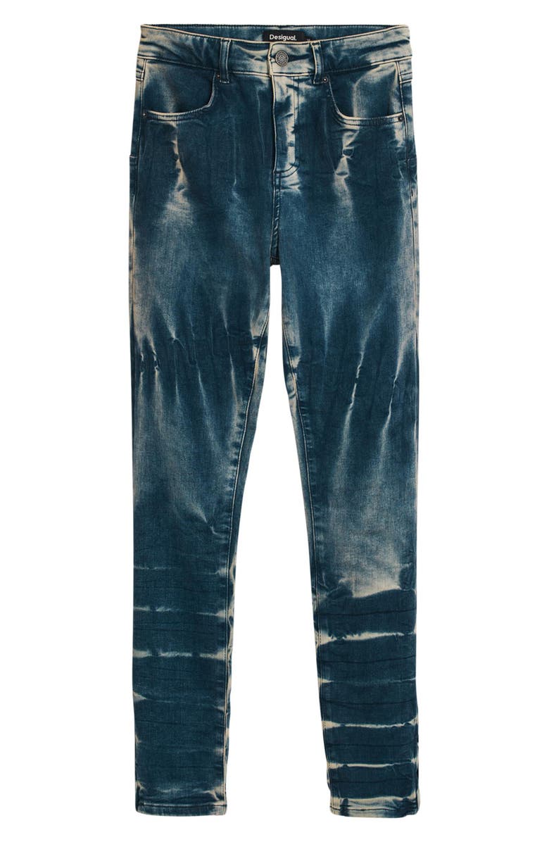 Desigual Low Rise Tie-Dye Skinny Jeans, Alternate, color, Blue