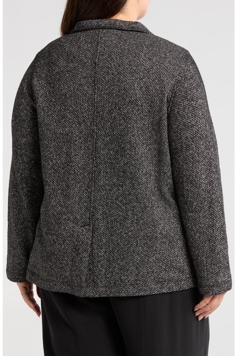 Organic Cotton Blazer, Alternate, color, BLACK/ WHITE
