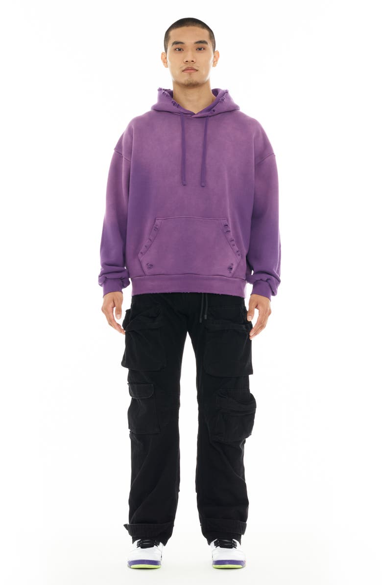 Cult of Individuality Core Distressed French Terry Pullover Hoodie, Alternate, color, 