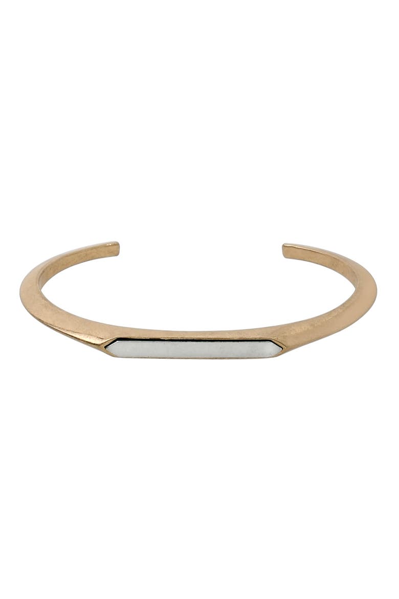 Two-Tone Geometric Inset Cuff Bracelet, Alternate, color, TWO TONE